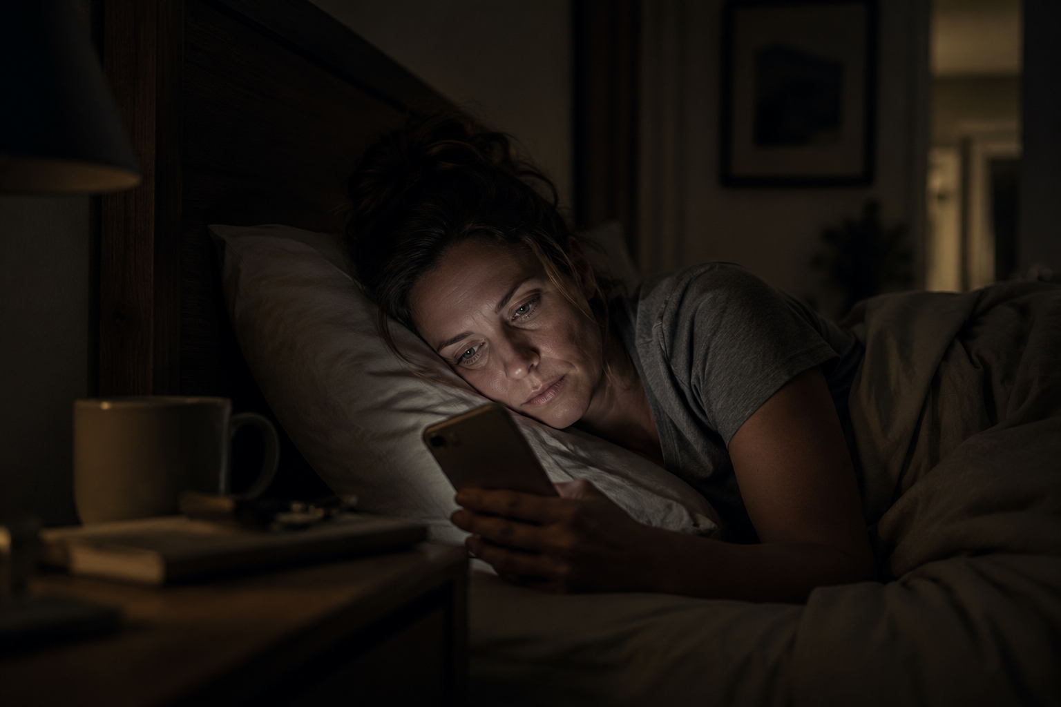 A mum awake at night, the day's list still running through her head